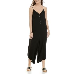 NWT eyeshadow Spaghetti Strap Button Sack Jumpsuit